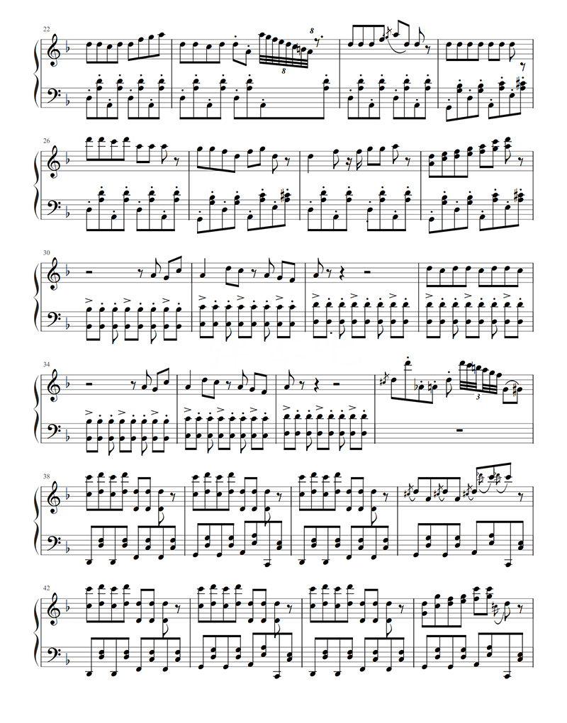 《西虹市首富》插曲《卡路里》钢琴谱