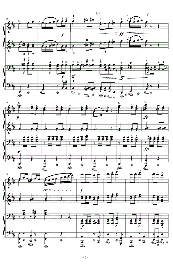 舒伯特《军队进行曲》四手联弹