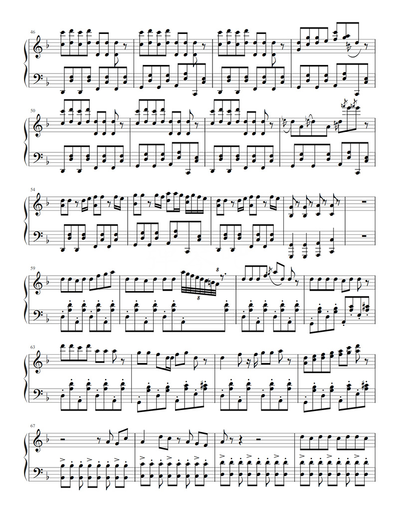 《西虹市首富》插曲《卡路里》钢琴谱