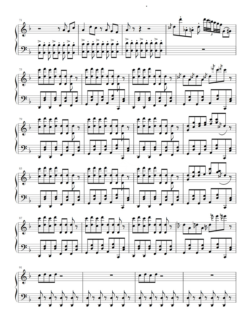 《西虹市首富》插曲《卡路里》钢琴谱