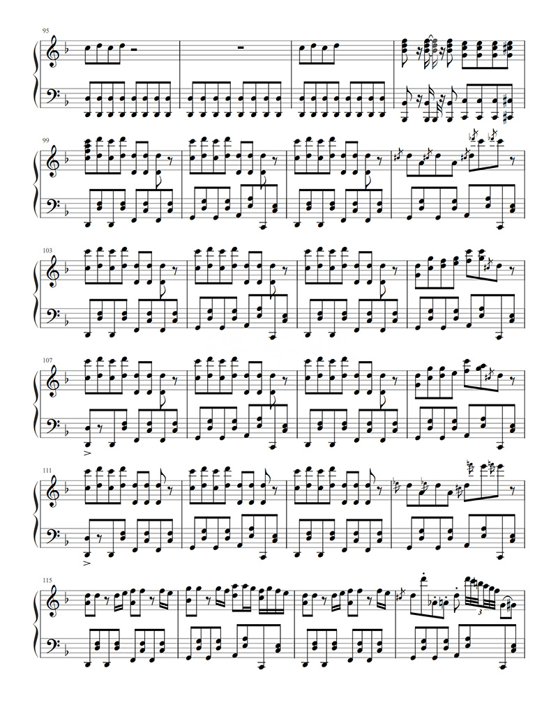 《西虹市首富》插曲《卡路里》钢琴谱