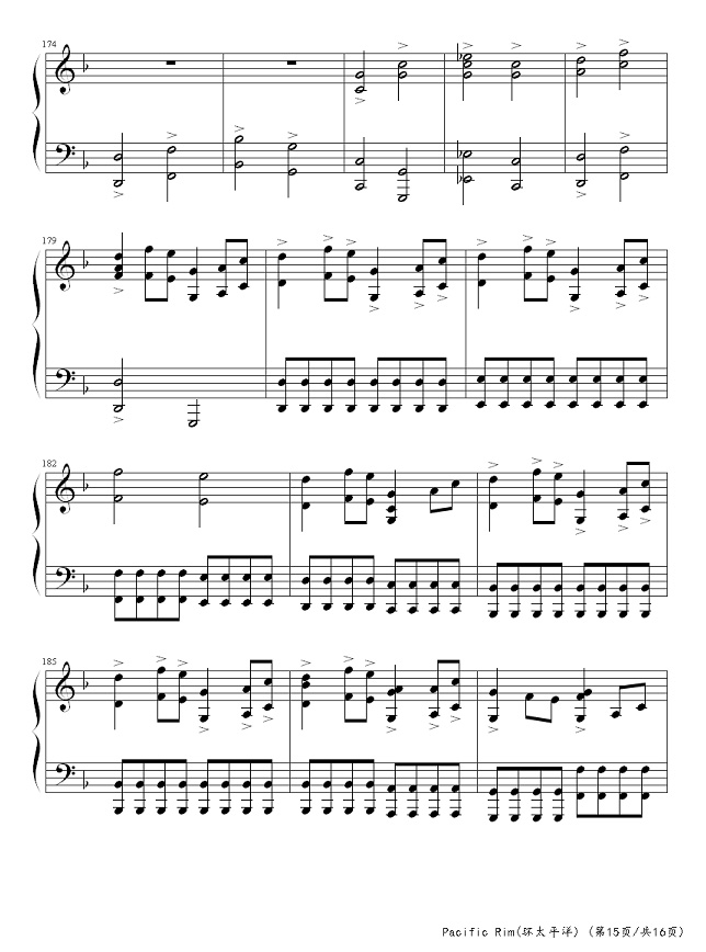环太平洋主题曲钢琴谱