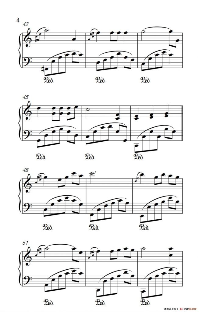 《栀子花开》钢琴谱