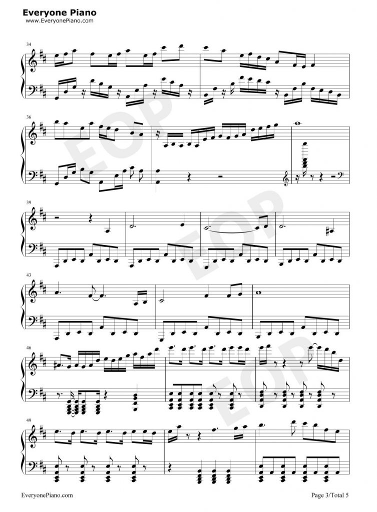 抖音《告白之夜》改编版钢琴谱