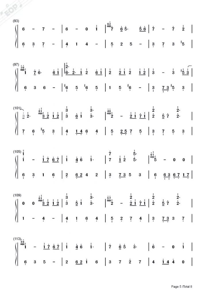 《我的一个道姑朋友》钢琴简谱