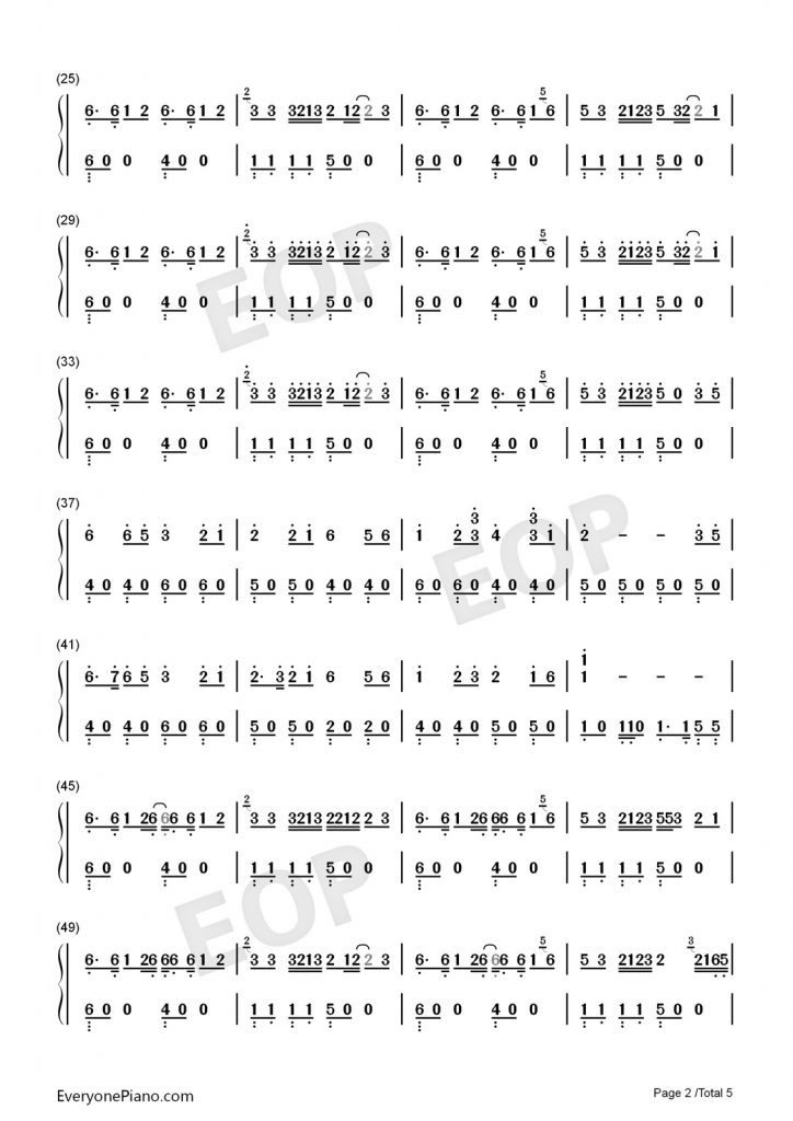 《Monody》数字简谱