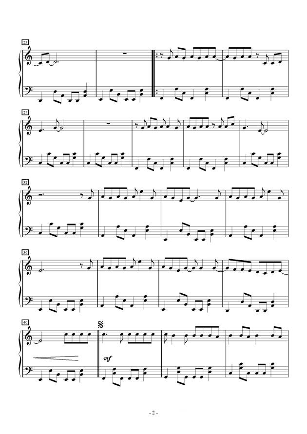 《李白》钢琴谱