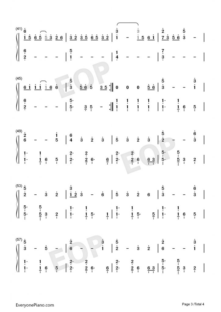 晴天简谱数字_周杰伦晴天简谱数字(3)