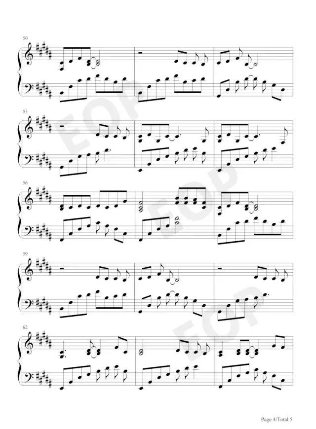 《像鱼》钢琴谱