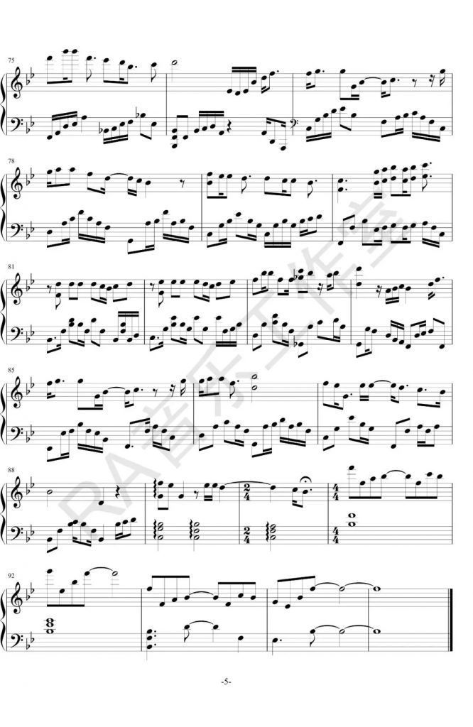 将故事写成我们钢琴谱