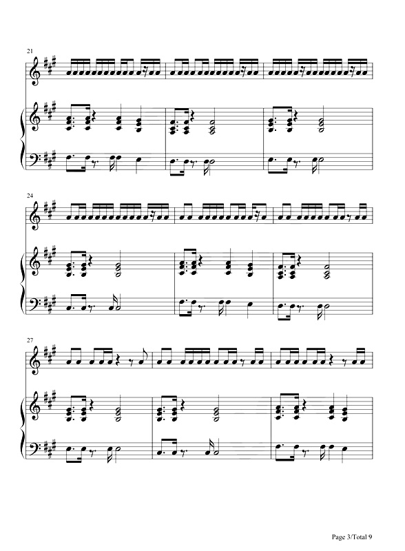 《野狼Disco》钢琴谱