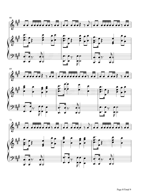 《野狼Disco》钢琴谱