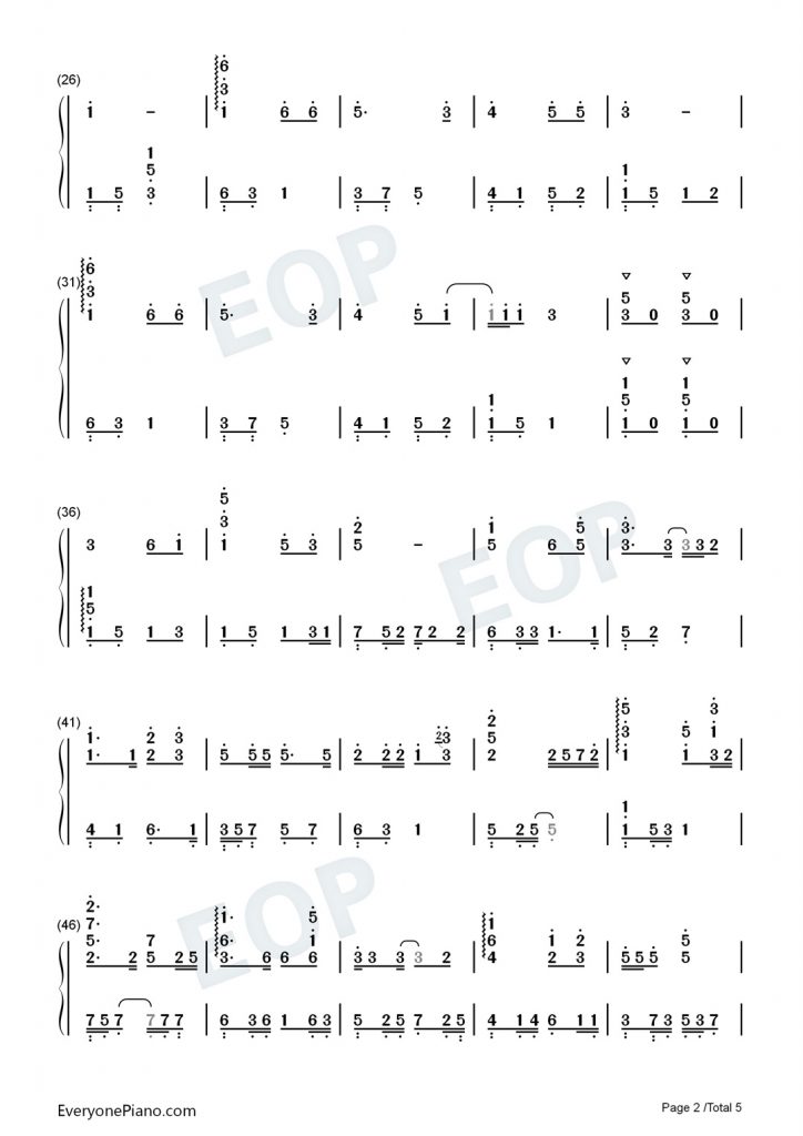 桥边姑娘钢琴数字简谱