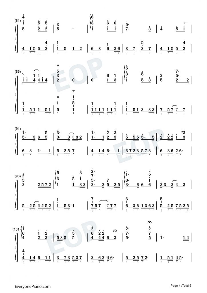 桥边姑娘钢琴数字简谱