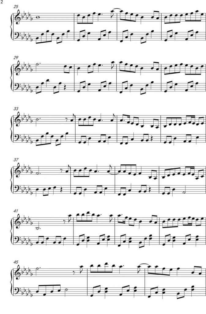 《火红的萨日朗》钢琴谱