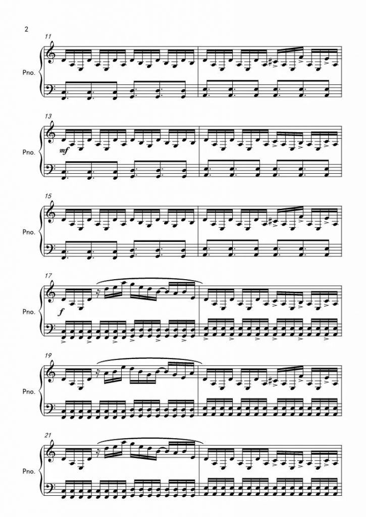 开往春天的地铁钢琴谱–从你的全世界路过电影插曲