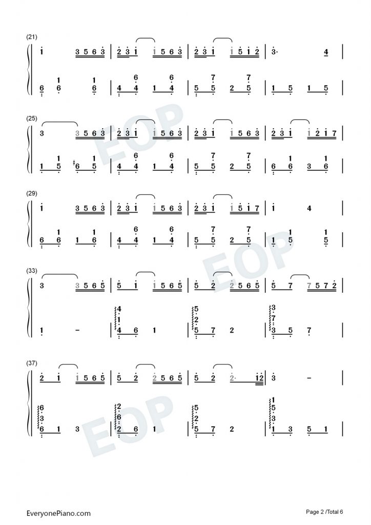 《所念皆星河》钢琴数字简谱