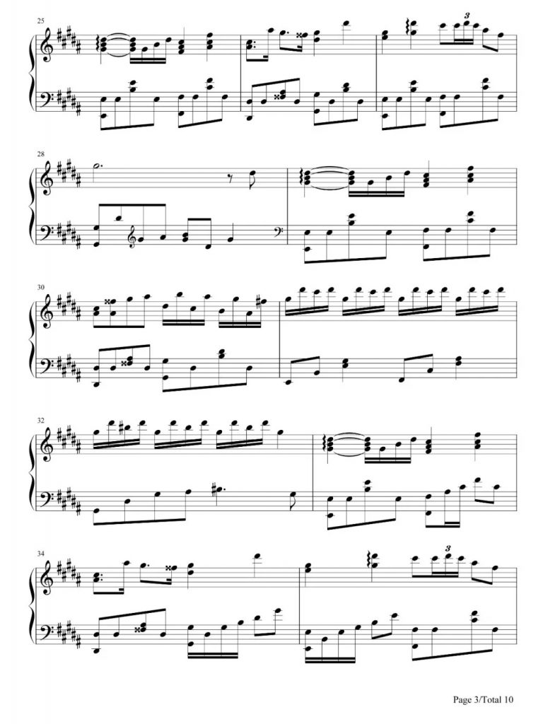 Flower Dance花之舞，钢琴谱