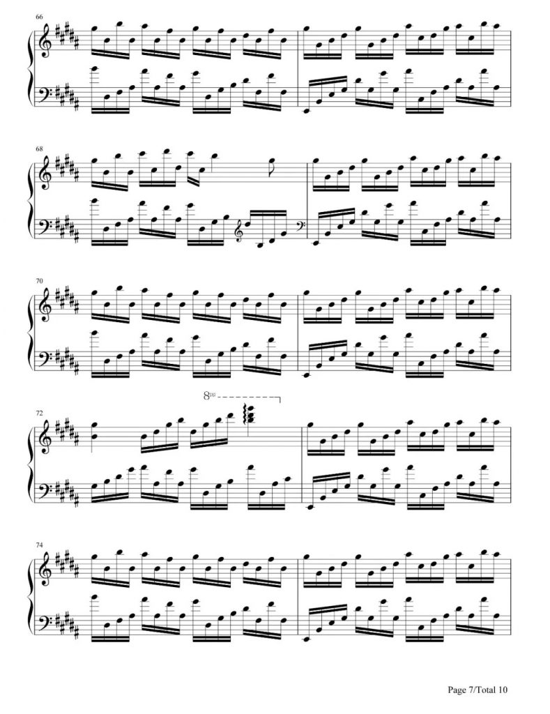 Flower Dance花之舞，钢琴谱