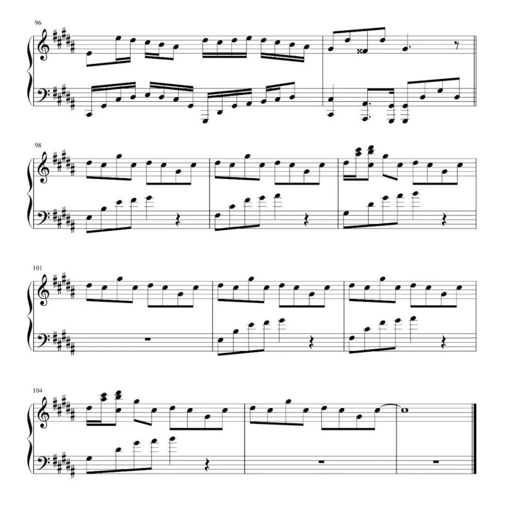 Flower Dance花之舞，钢琴谱