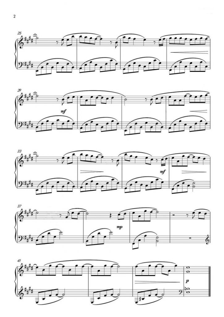 等风雨经过 钢琴谱