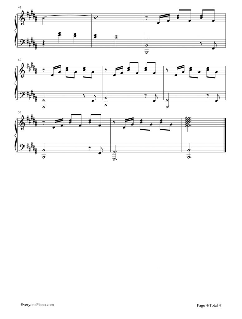 Moon River 月亮河 钢琴谱