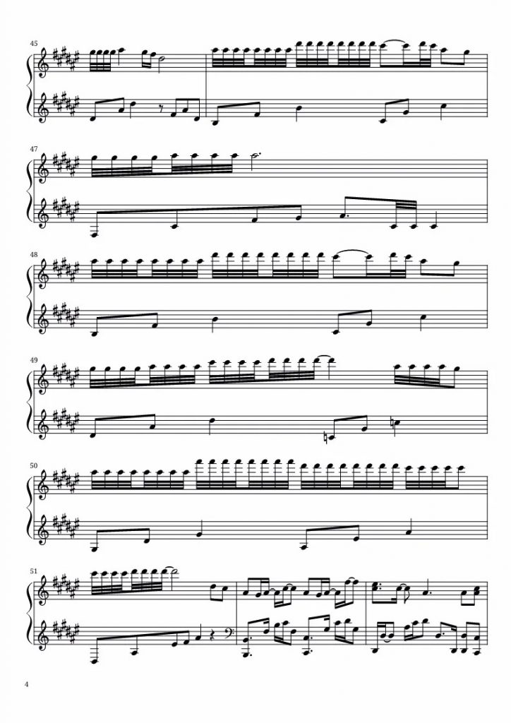 曲尽陈情钢琴谱