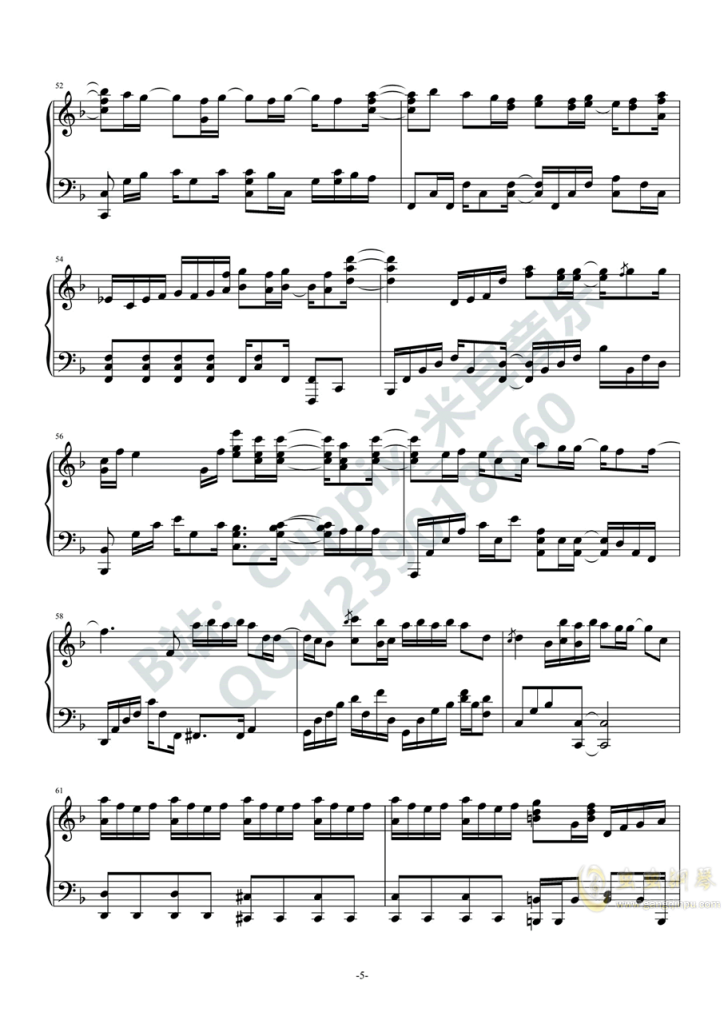 无人之岛钢琴谱