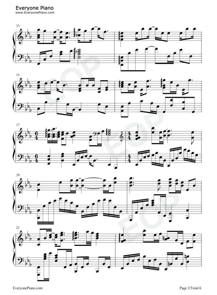 雪花落下 钢琴谱-周深-冰糖炖雪梨主题曲