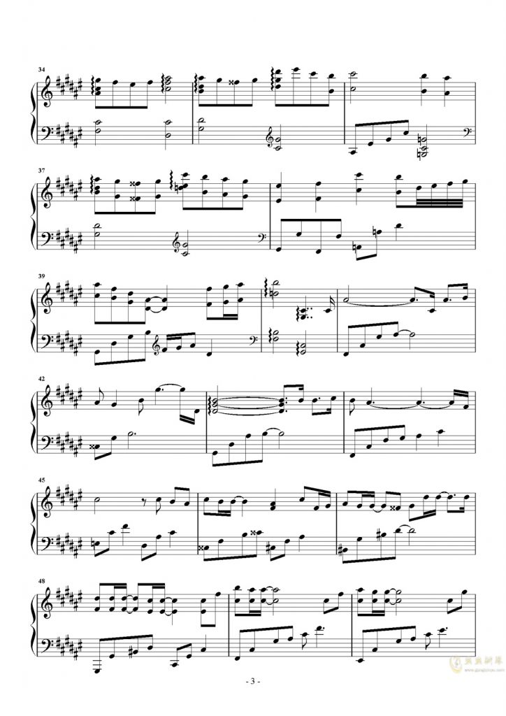 周深 愿得一心人 钢琴谱