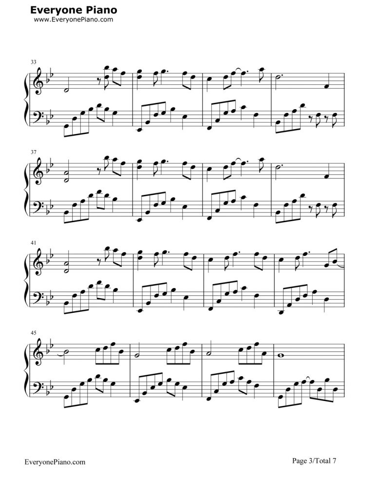 石进 花的微笑 钢琴谱