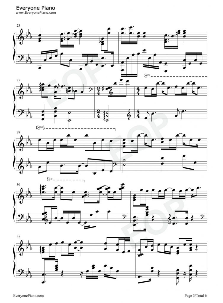 雪花落下 钢琴谱-周深-冰糖炖雪梨主题曲