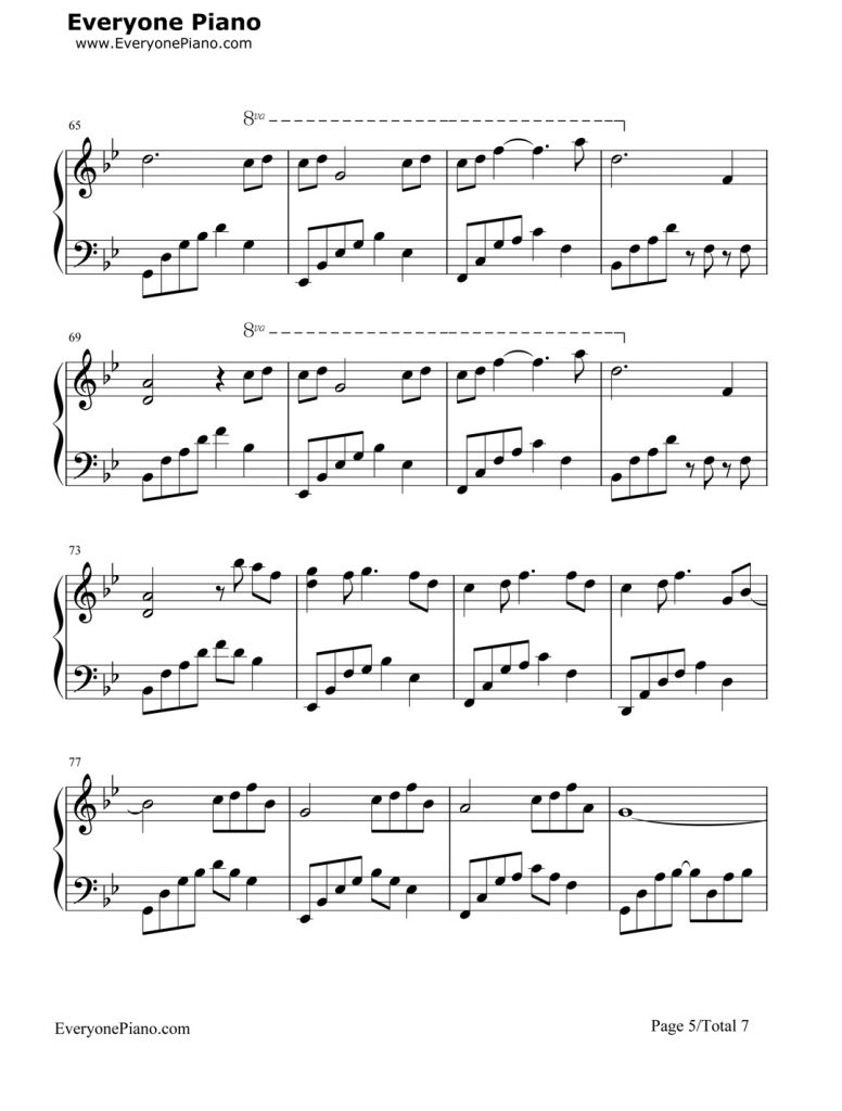 石进 花的微笑 钢琴谱