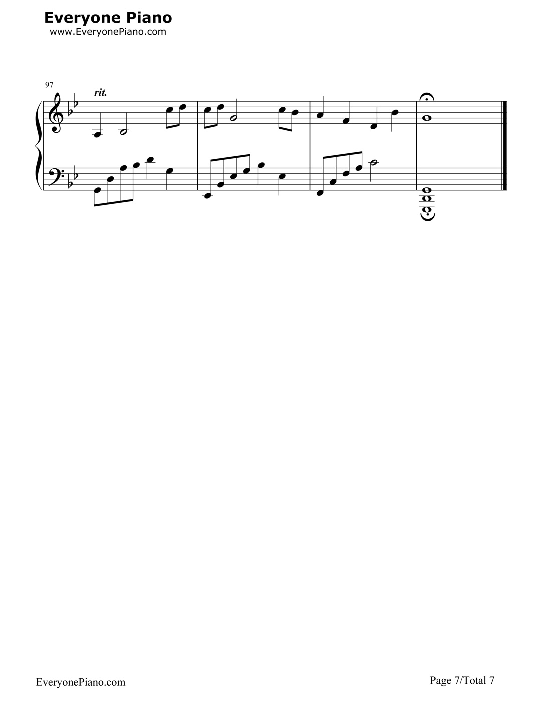 夜的钢琴曲-花的微笑（绝对原版）钢琴谱-华晨涵yu-虫虫钢琴