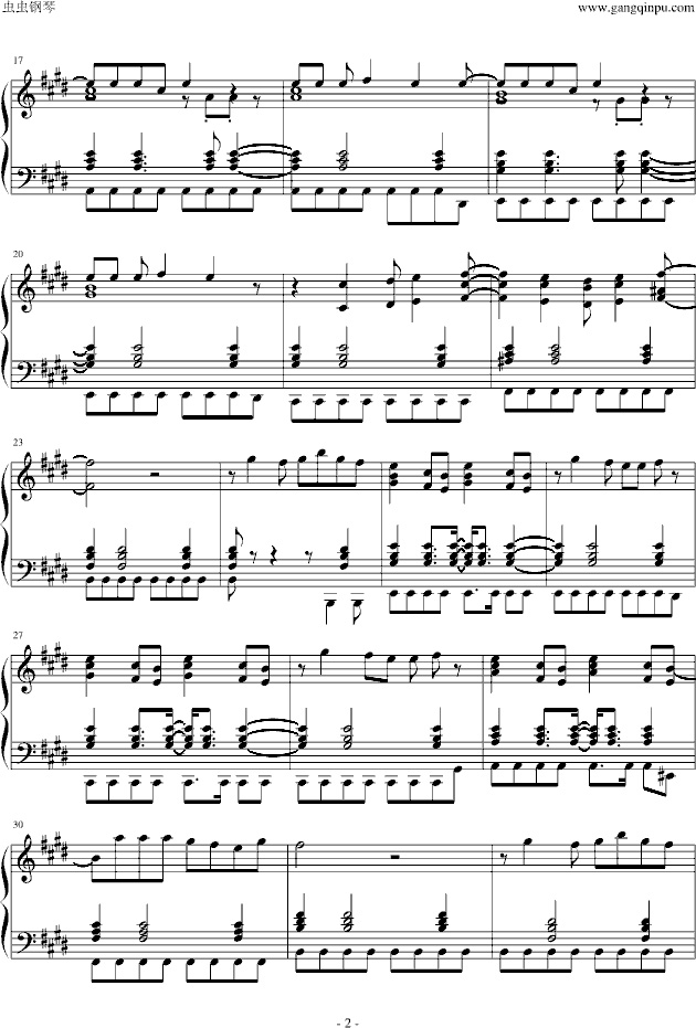 樱桃小丸子主题曲bi ba la 钢琴谱