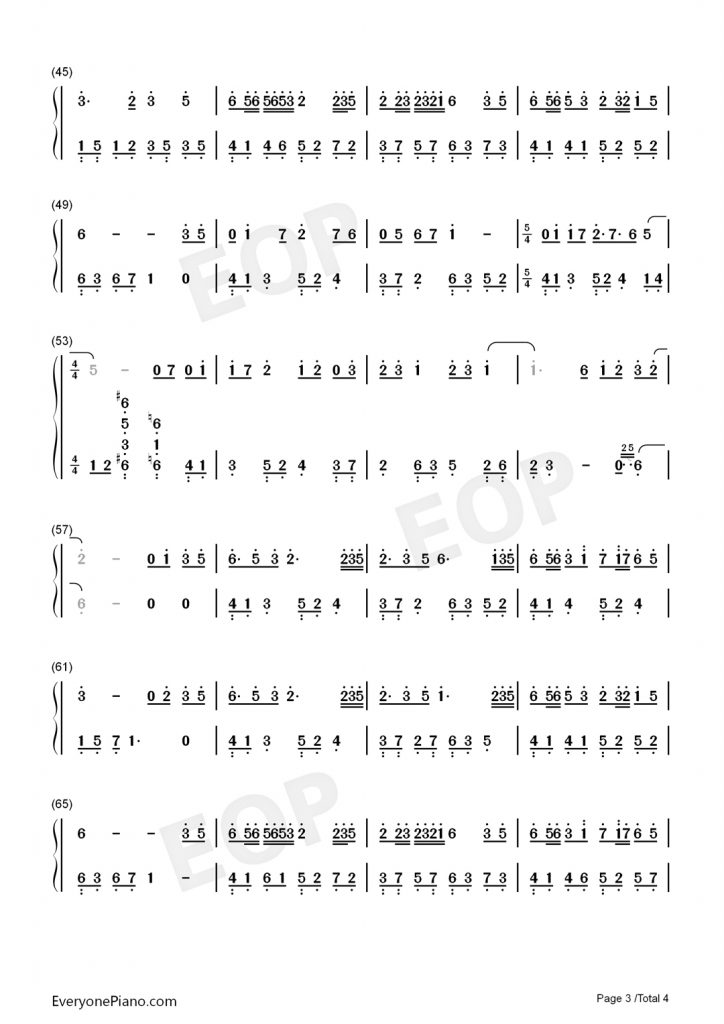 Windy Hill 山风 钢琴数字简谱-羽肿-中国风助眠曲