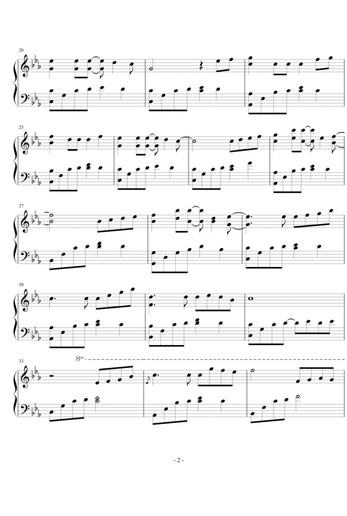 夜空的寂静 钢琴谱 -赵海洋