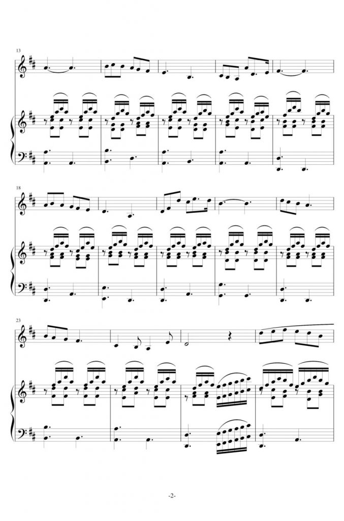 我和我的祖国 钢琴弹唱谱