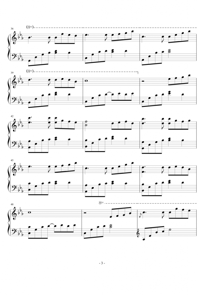 夜空的寂静 钢琴谱 -赵海洋