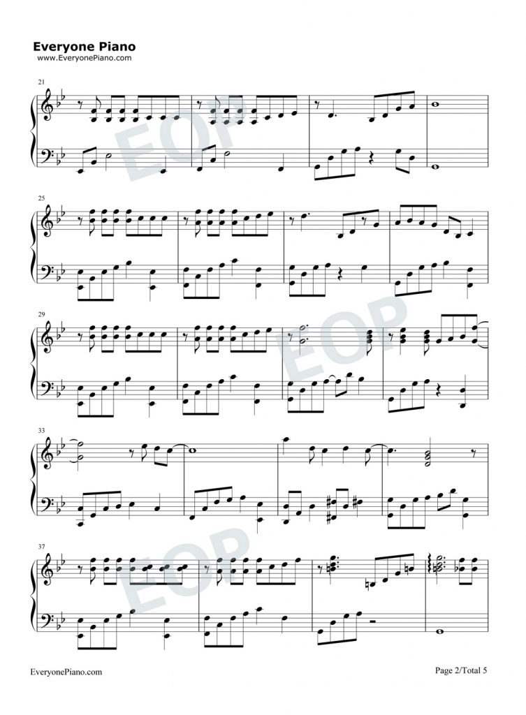 The Truth That You Leave 钢琴谱-Pianoboy