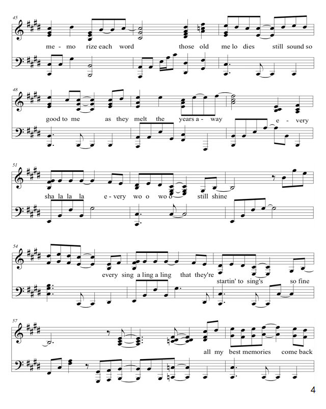 yesterday once more 昨日重现钢琴谱