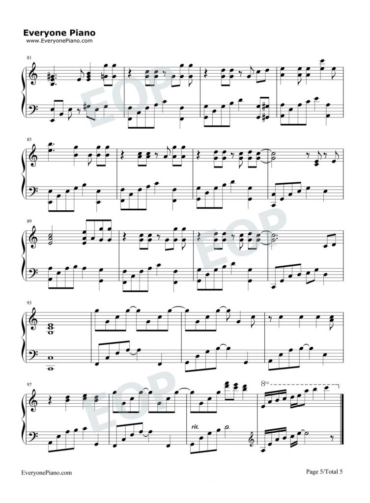 The Truth That You Leave 钢琴谱-Pianoboy