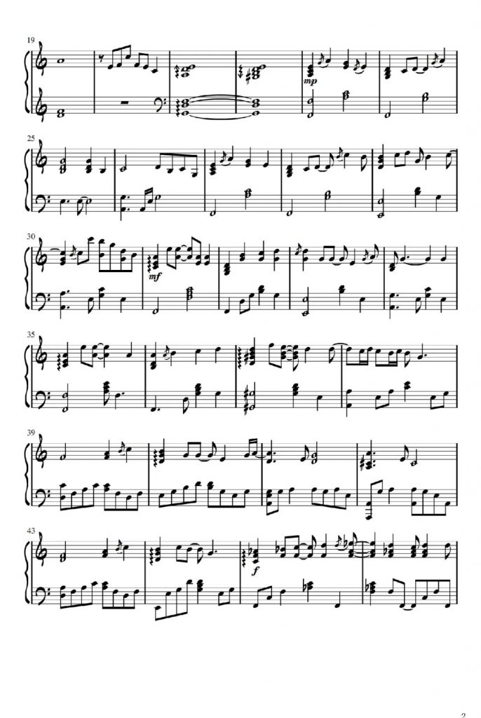 如果声音不记得 钢琴谱-吴青峰