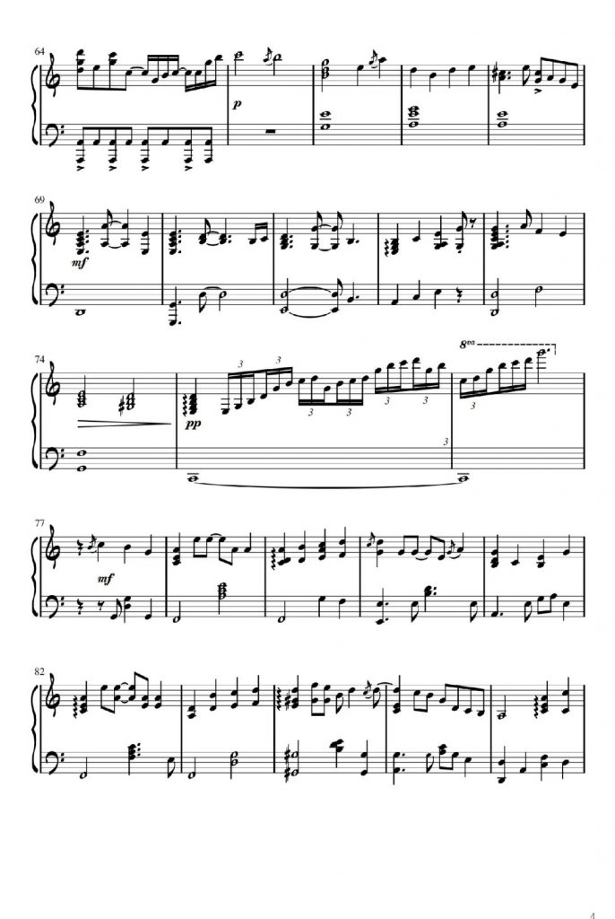 如果声音不记得 钢琴谱-吴青峰