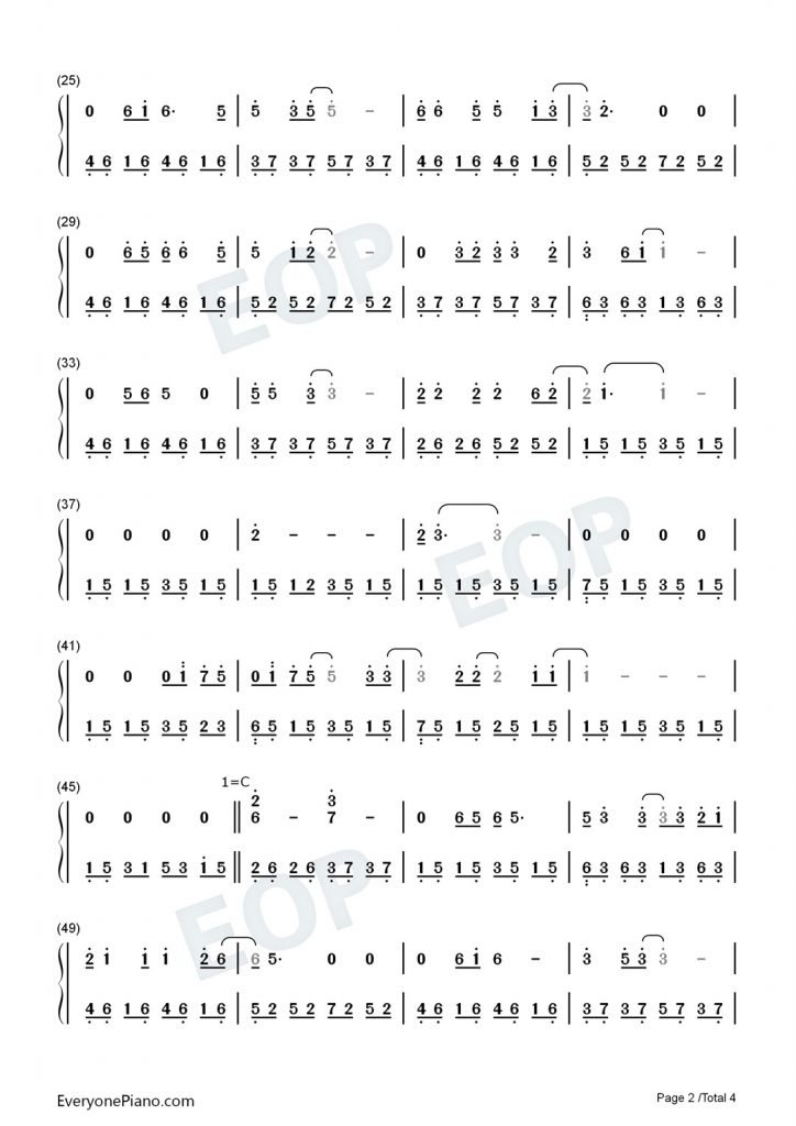 送你一朵小红花 钢琴数字简谱-电影《送你一朵小红花》 同名主题曲