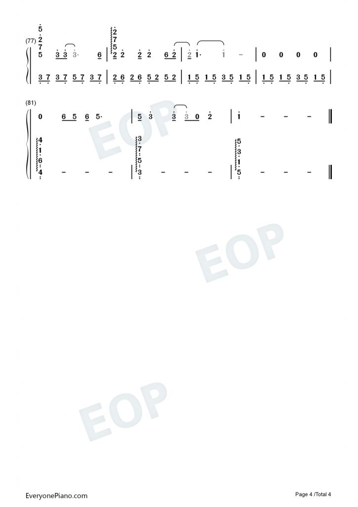送你一朵小红花 钢琴数字简谱-电影《送你一朵小红花》 同名主题曲
