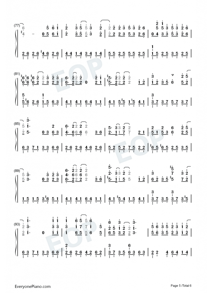 熹微 钢琴数字简谱-《有翡》插曲-王一博