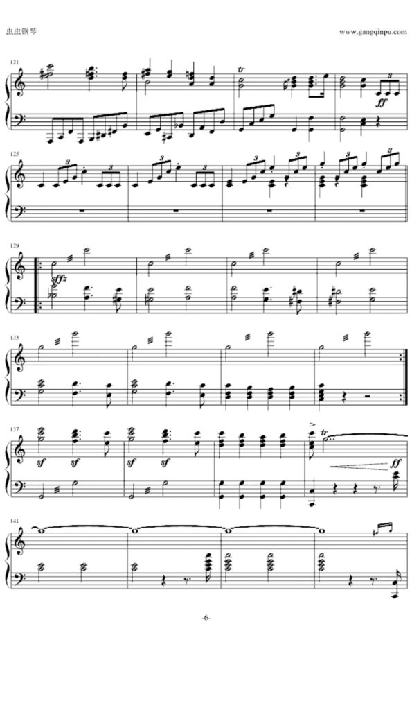 婚礼进行曲 钢琴谱-门德尔松