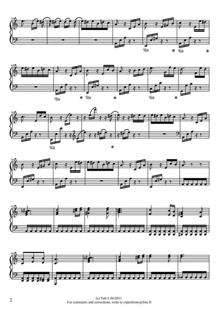 致爱丽丝 钢琴谱 原版 