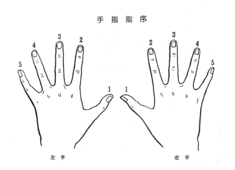 钢琴手指法指序